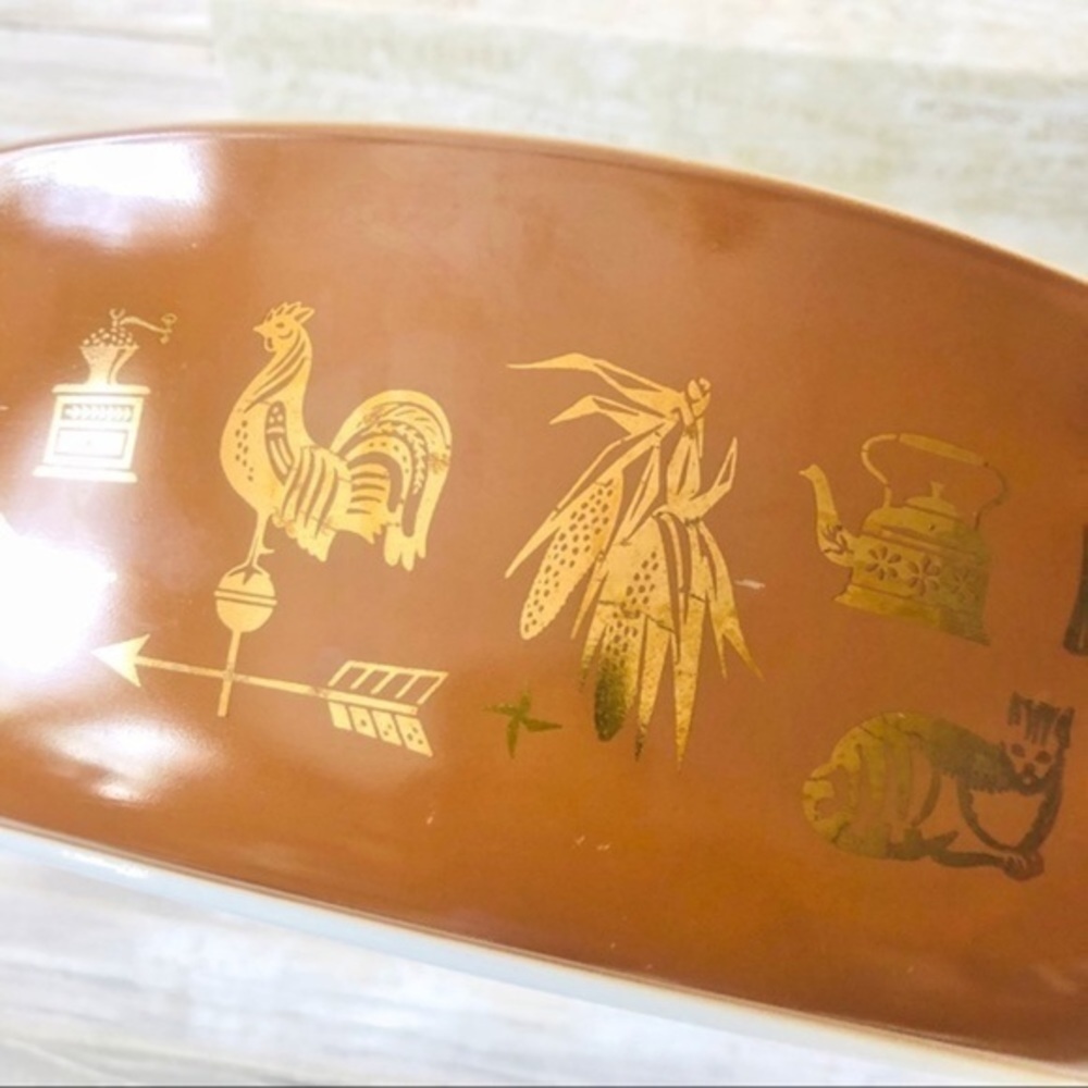 Pyrex Early American Oval 2 1/2 Quart Casserole Dish 045 Vintage MCM [No Lid] - Picture 9 of 16